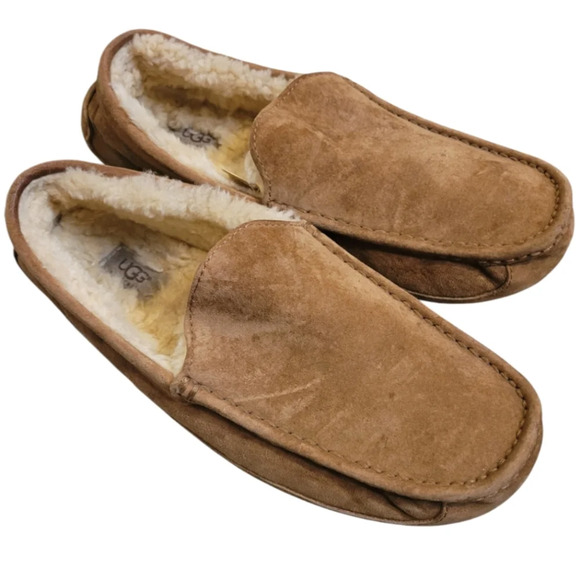 UGG Other - UGG Men's 12 Ascot Chestnut moccasins loafers slippers water resistant suede